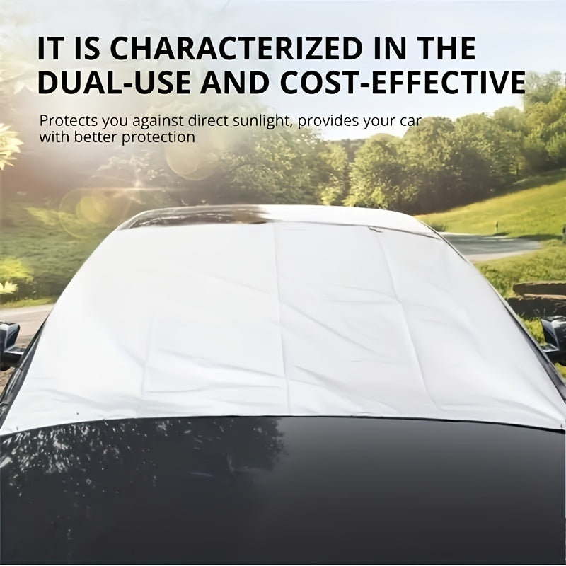 Winter Car Snow Cover Foldable Windshield Sunshade
