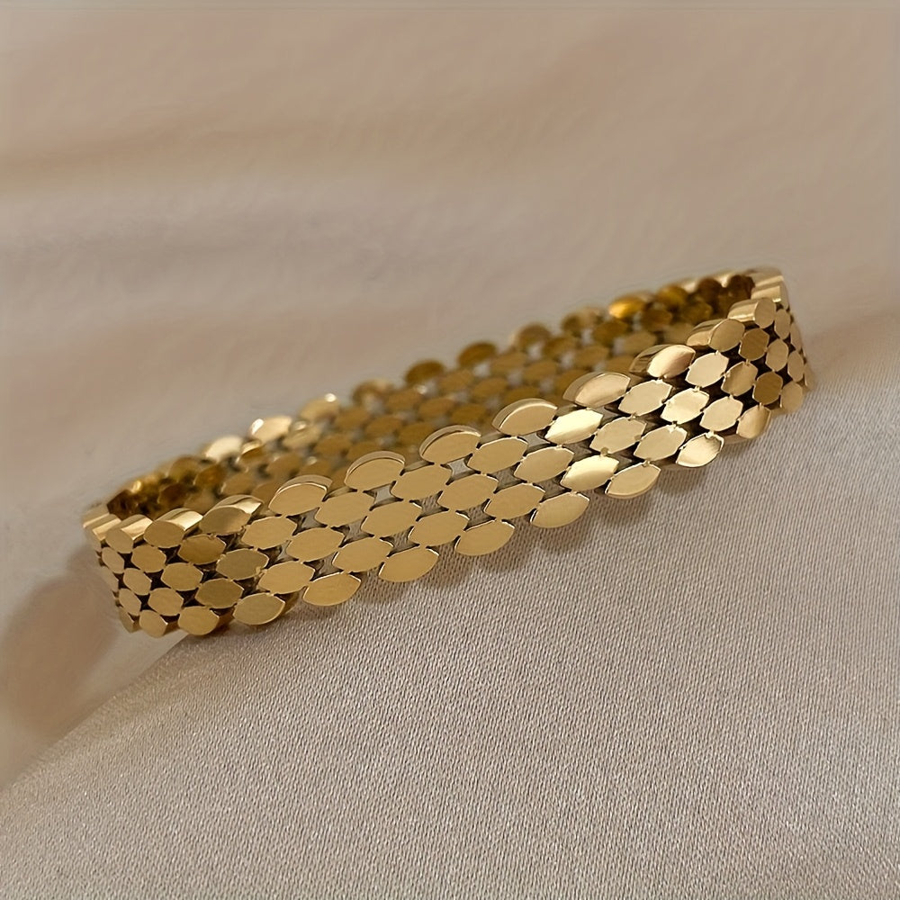 Women’s Gold Honeycomb Design Bracelet Stylish Jewelry Gift