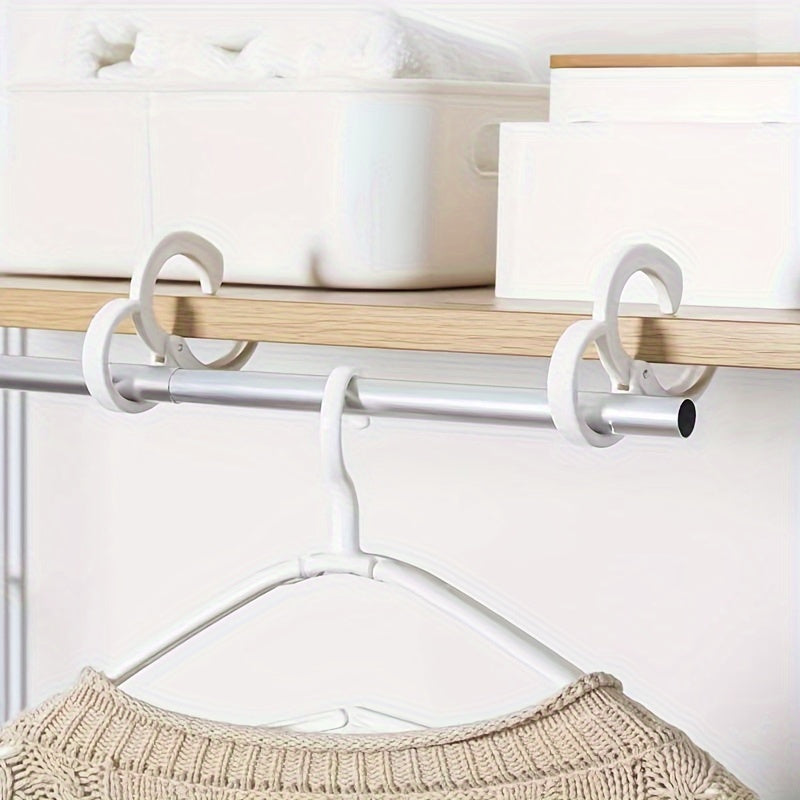 Ganchos en S plegables de plástico blanco para armario, cocina, baño y almacenamiento