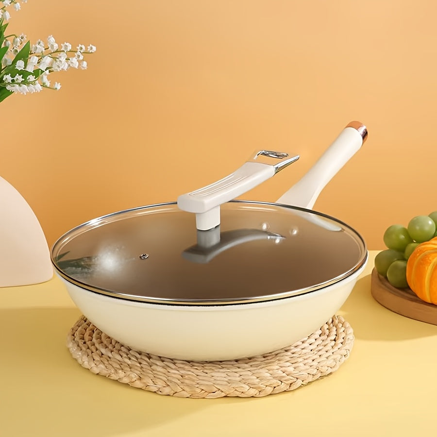 1 dona ko'p maqsadli yopishqoq temir qozon, sakkizburchak shaklida va tekis pastki bilan, induksiya va gaz pechlarida oson pishirish uchun mukammal. Uyda foydalanish uchun ideal va internetda mashhur.