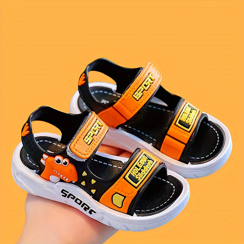 Kids Summer Sandals for Boys and Girls Breathable Soft Sole Beach Footwear with Hook-and-Loop Closure