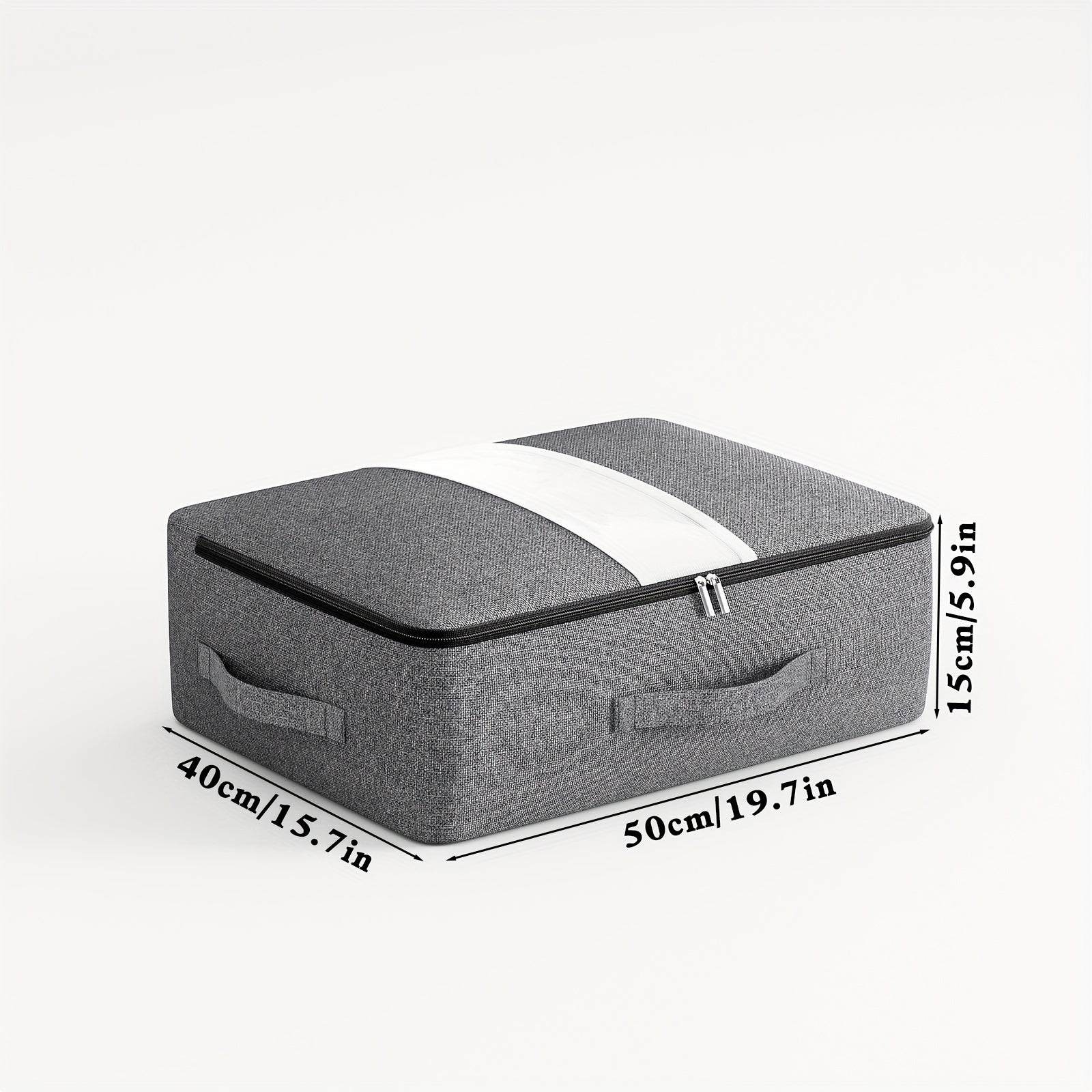 Сумка для хранения под кроватью с прозрачным окном, ручкой и большим объемом для хранения одежды, одеял и пледов.