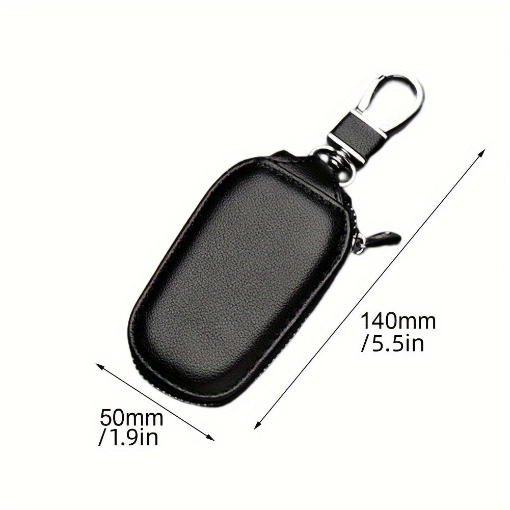 Universal Car Key Chain Cover With Zipper Scratch-Resistant Dust-Proof Protector