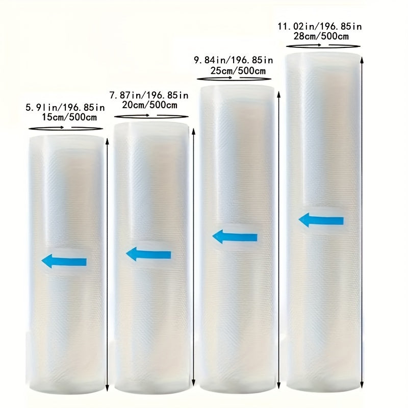 Oziq-ovqat uchun vakuumli muhrlash sumkalar, BPAsiz, tijorat darajasi, 2 ta rulon, turli o'lchamlarda