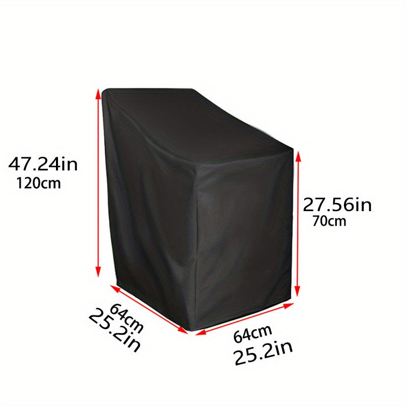 Black Polyester Patio Table Cover Waterproof Drawstring Outdoor Furniture Protection