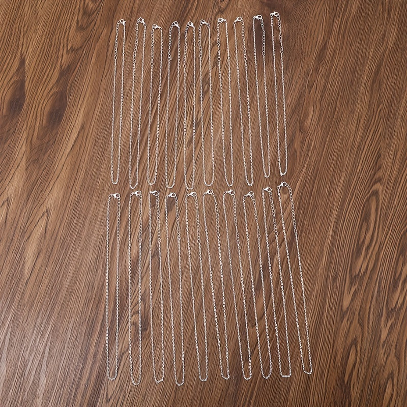 Set of 20 Shiny Cross Necklaces for Pendant Chains and Handmade Accessories