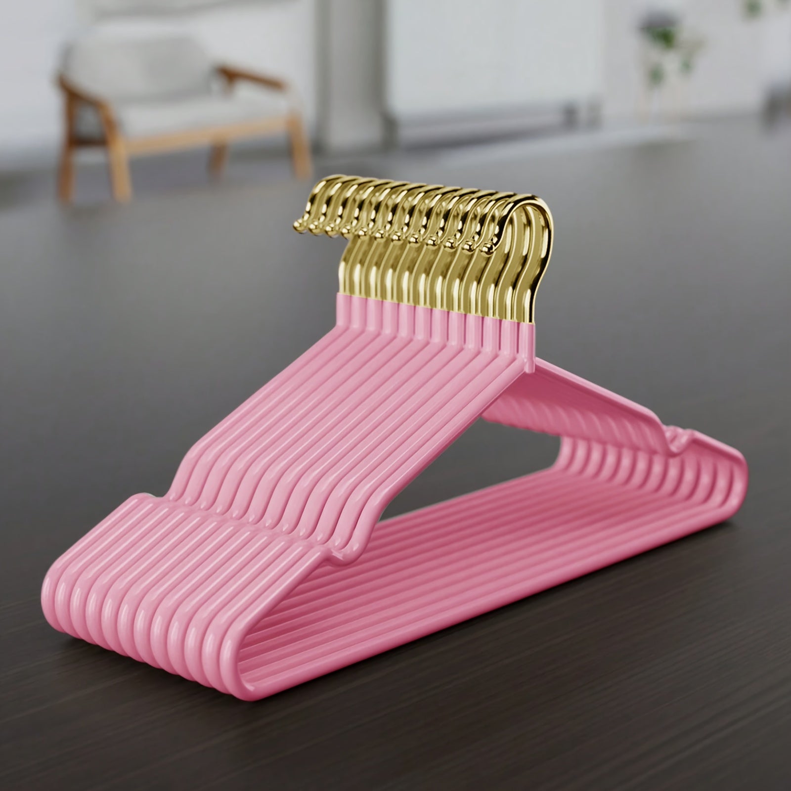 Metal Clothing Hangers Set 10/30 Pack Gold Space Saving Hangers