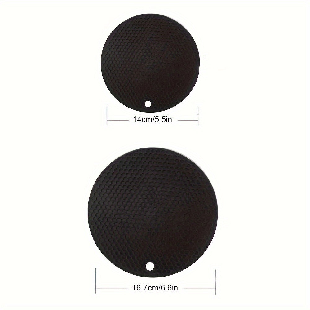 Juego de tapete y trípode de silicona para cocina con posaplatos resistentes al calor en 2 tamaños