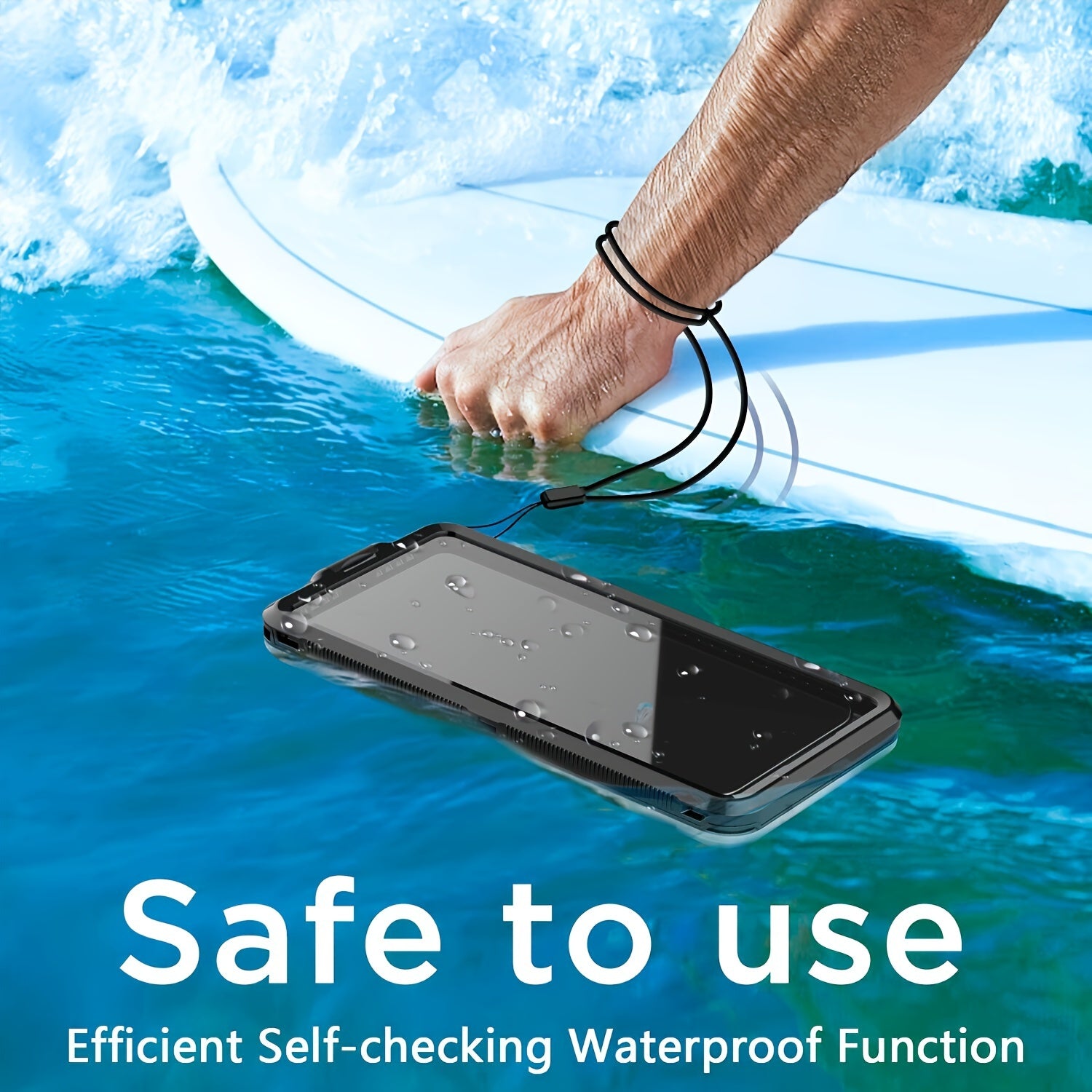 Universal Waterproof Phone Case 6.9-Inch with Stand Touch Screen Shockproof for Swimming Diving and Water Activities