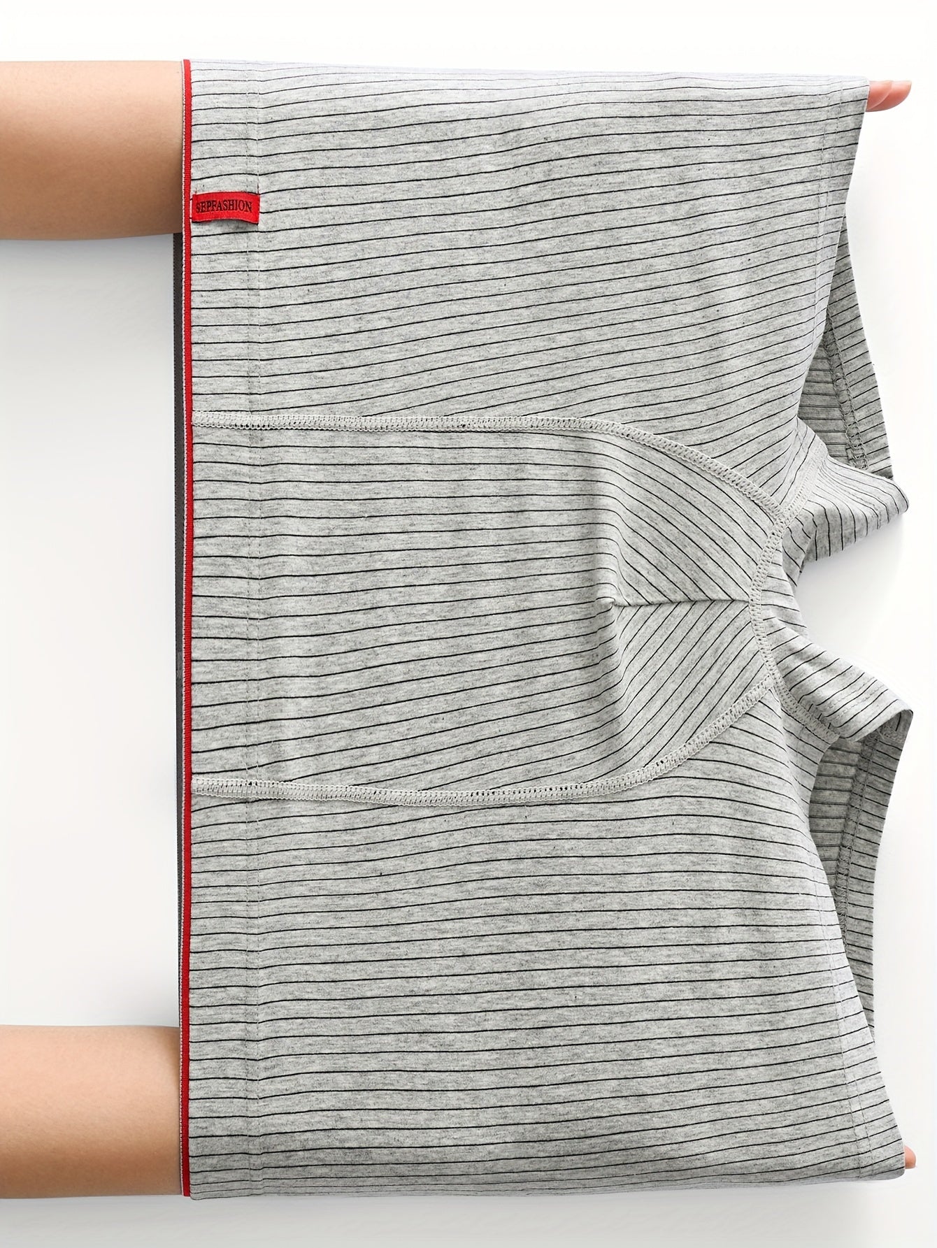 Men's Striped Boxer Briefs 4 Pack High Stretch Breathable Loose Fit Plus Size