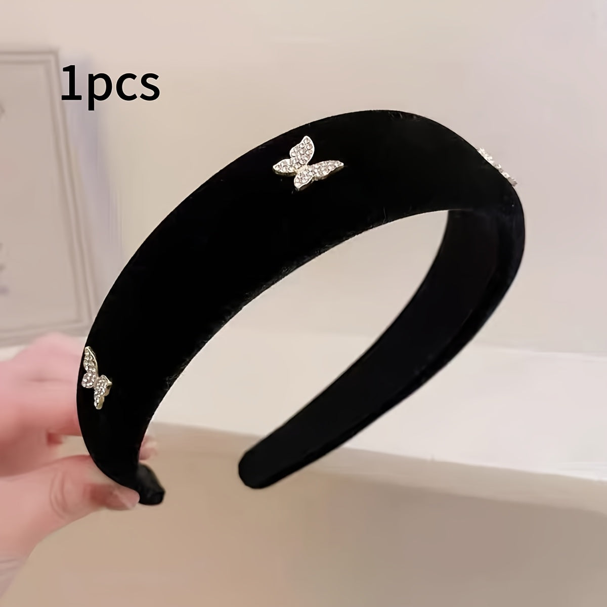 Yangi yuqori sifatli velur bosh bantlari, asalari dizayni, retro mato uslubi, ko'p funksiyali moda aksessuarlari; 1-2 dona.