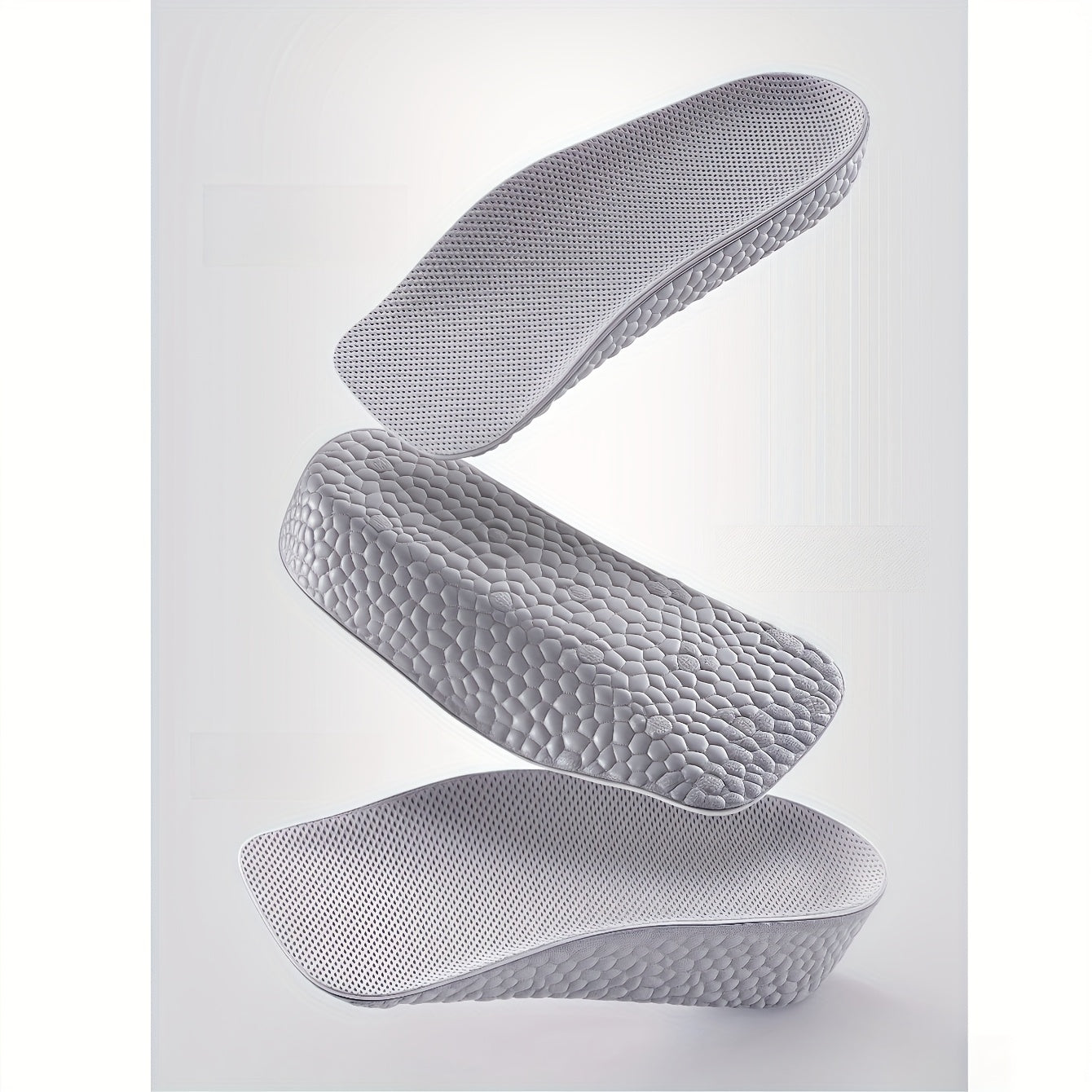Unisex Memory Foam Insoles Height-Increasing Invisible 3/4 Short Shock-Absorbing