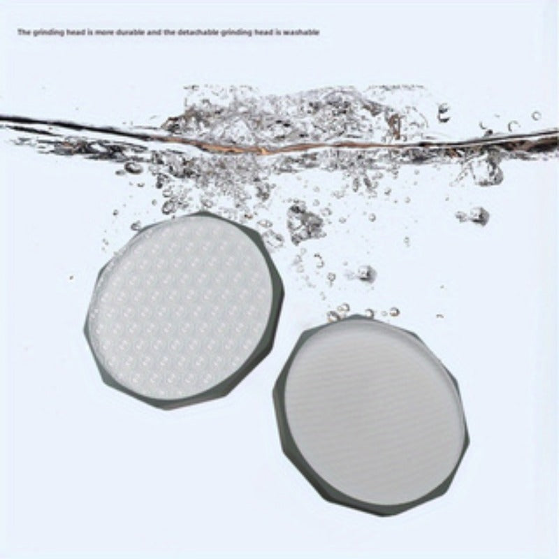 Cabezal de pulidor eléctrico recargable para pies con pantalla LCD, carga USB, color rosa y negro