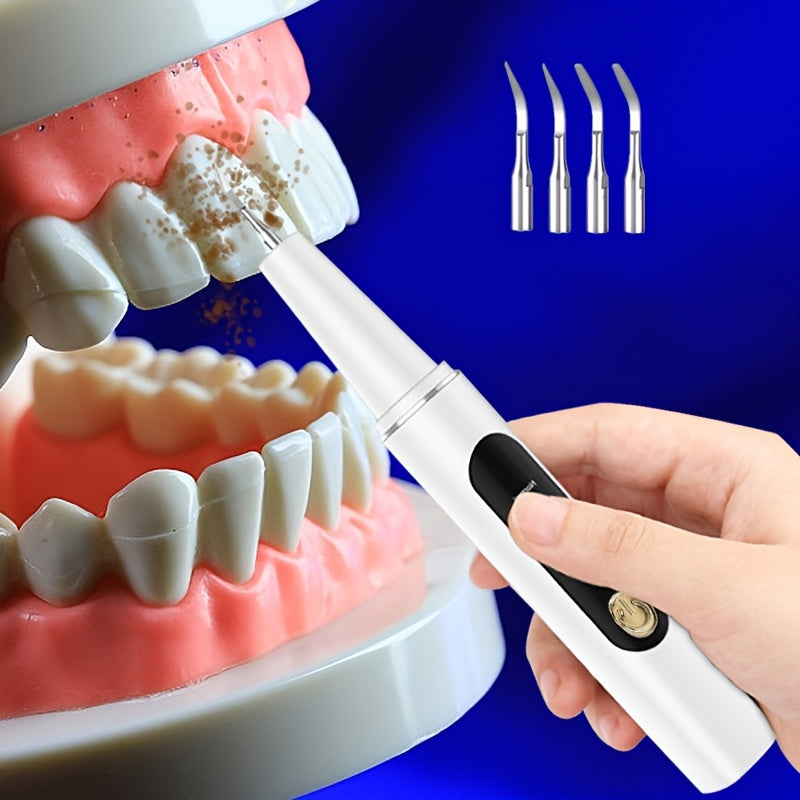 Rechargeable Electric Tooth Cleaner with LED Light and 4 Replaceable Heads
