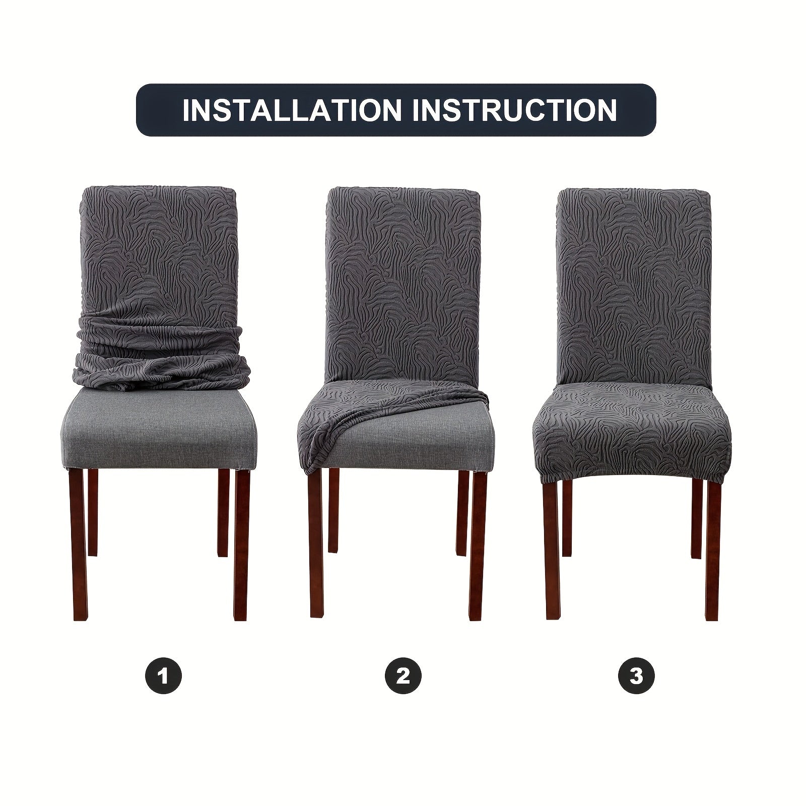 Funda para silla con estampado de leopardo, respaldo medio, ajustable, para todas las estaciones, protección para comedor