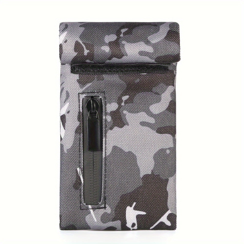 Unisex Carbon Lined Odor Proof Pouch with Zipper Storage Bag