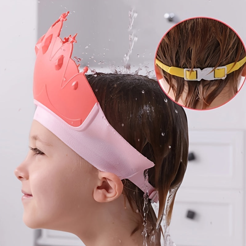 Children's Waterproof Shampoo Cap with Ear and Eye Protection for Bathing