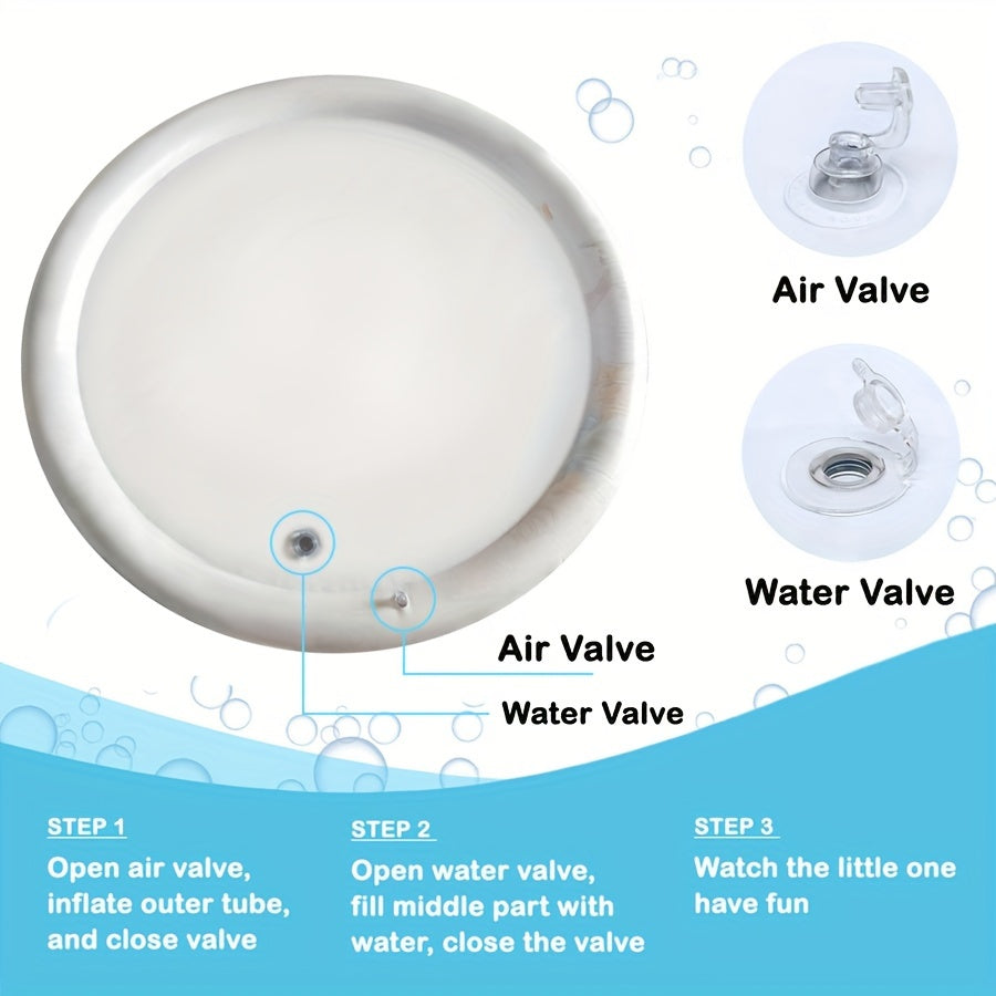 Large Round Dolphin Splash Mat for Toddlers PVC Water Play Activity Sensory Development