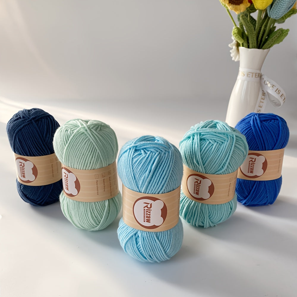 Six Soft Acrylic Yarn Bundles for Crochet and Knitting Valentine's Day Gifts