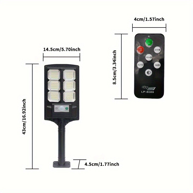 Solar-Powered LED Lantern with Infrared Sensor and Push Button for Outdoor Courtyards