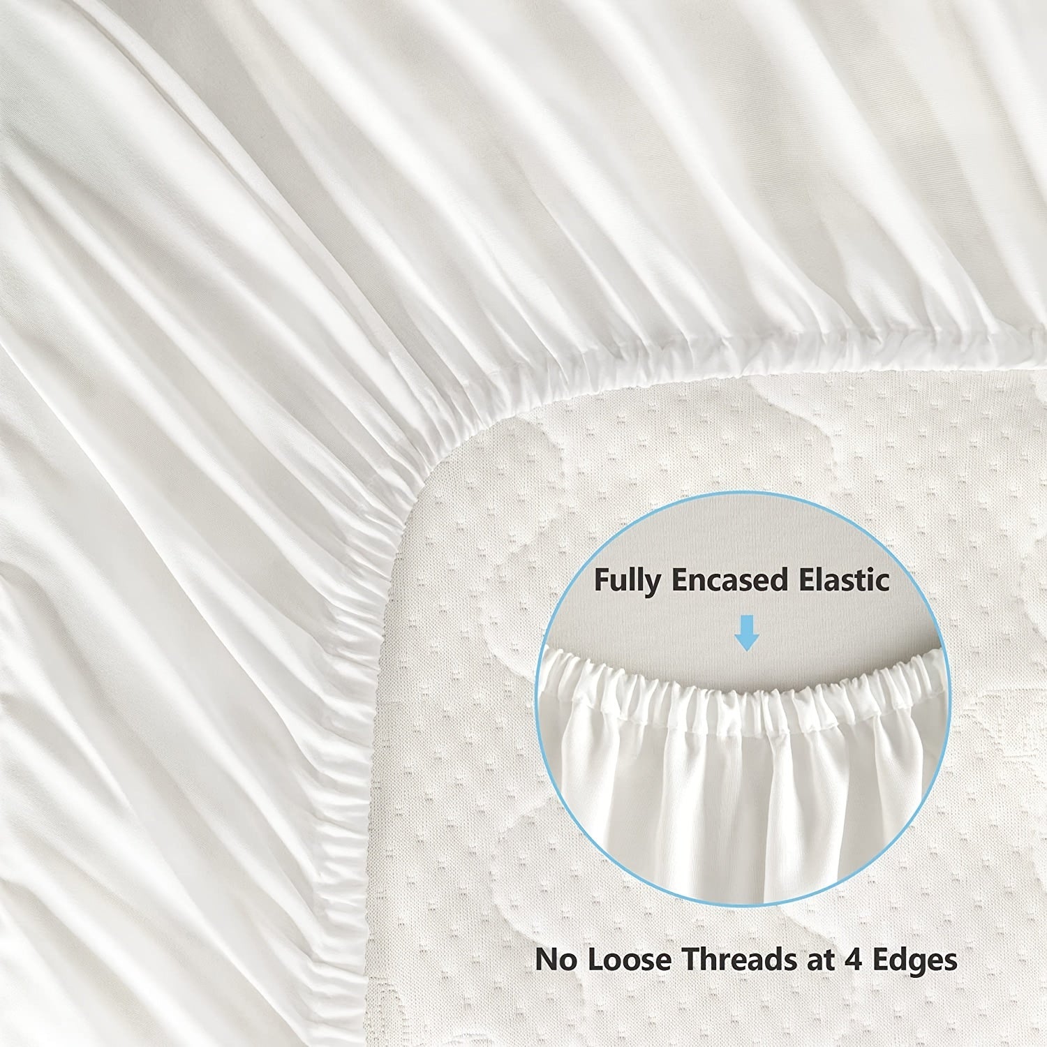 Роскошный мягкий микрофибровый комплект простыней на матрас - Удобное постельное белье для стандартных кроваток и детских матрасов, размер 28x52x8, белый - Идеально для подарков на Рождество или Хэллоуин