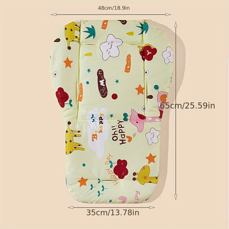 Baby Stroller Seat Cushion and High Chair Pad, Vibrant Color, Soft Fabric