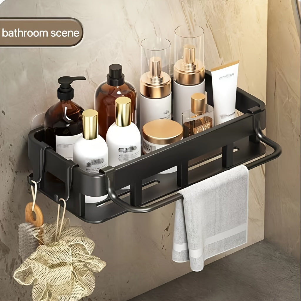 Space-Saving Kitchen Bathroom Sink Organizer with Towel Rack Durable Plastic Metal