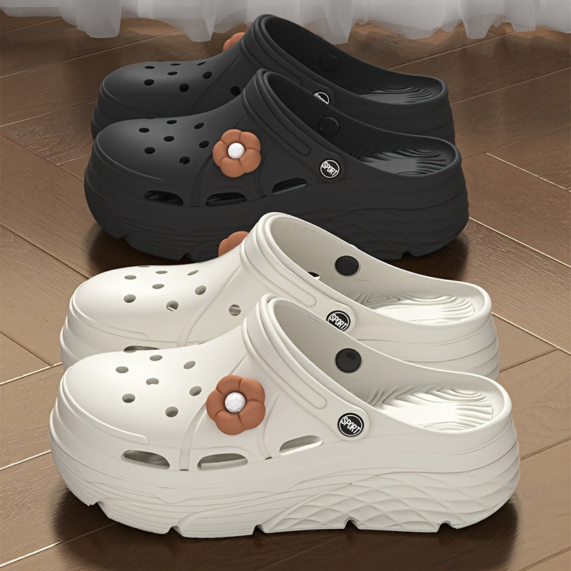 Women's Slip-On Platform Sandals All-Season Non-Slip Lightweight Casual Shoes