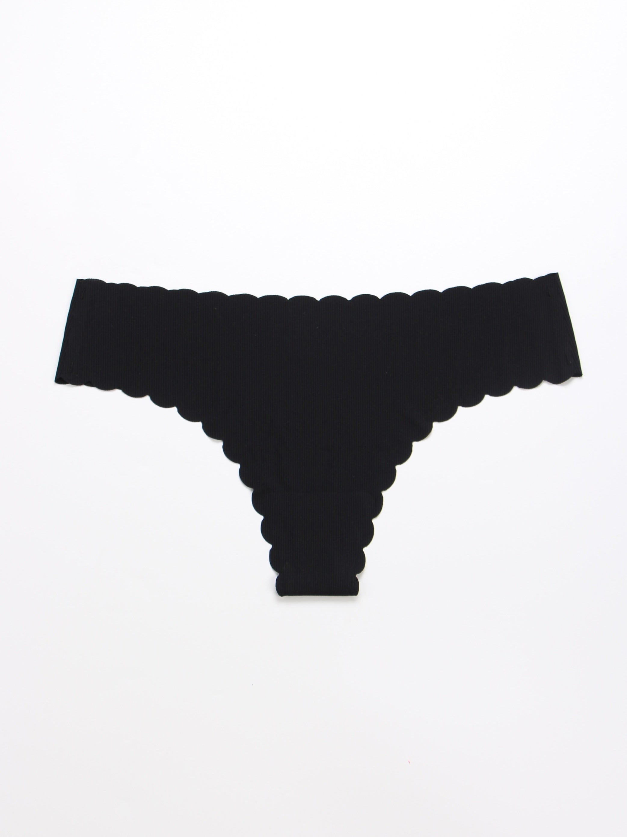 Conjunto de 5 braguitas sin costuras sólidas para mujer con ribete de encaje cómodo lencería