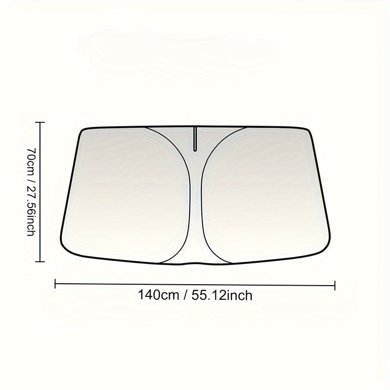 2024 Car Sunshade Roll-Up Thermal Insulation Alloy Universal