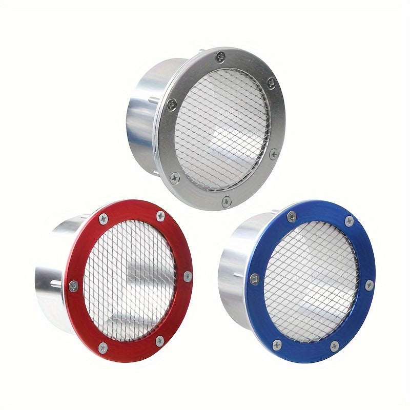 Universal avtomobil poyga havo kanali quvuri grill bumper vent alüminium qoplama 76MM