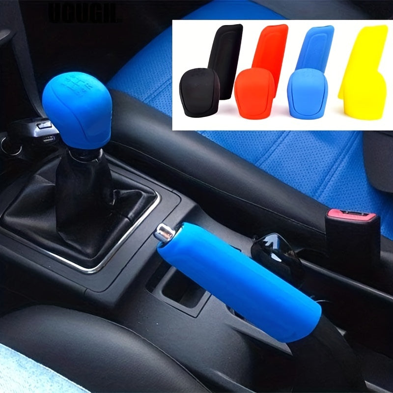 Avtomobillar uchun Universal Silikon Gear Shift Knob Cover va Handbrake Grip Seti