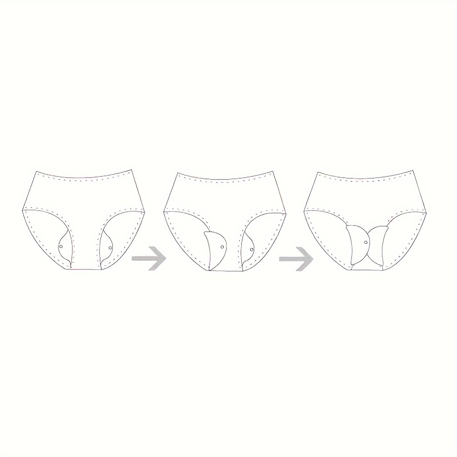 4pcs Unscented Cotton Panty Liners with Graphene Core Reusable Menstrual Pads