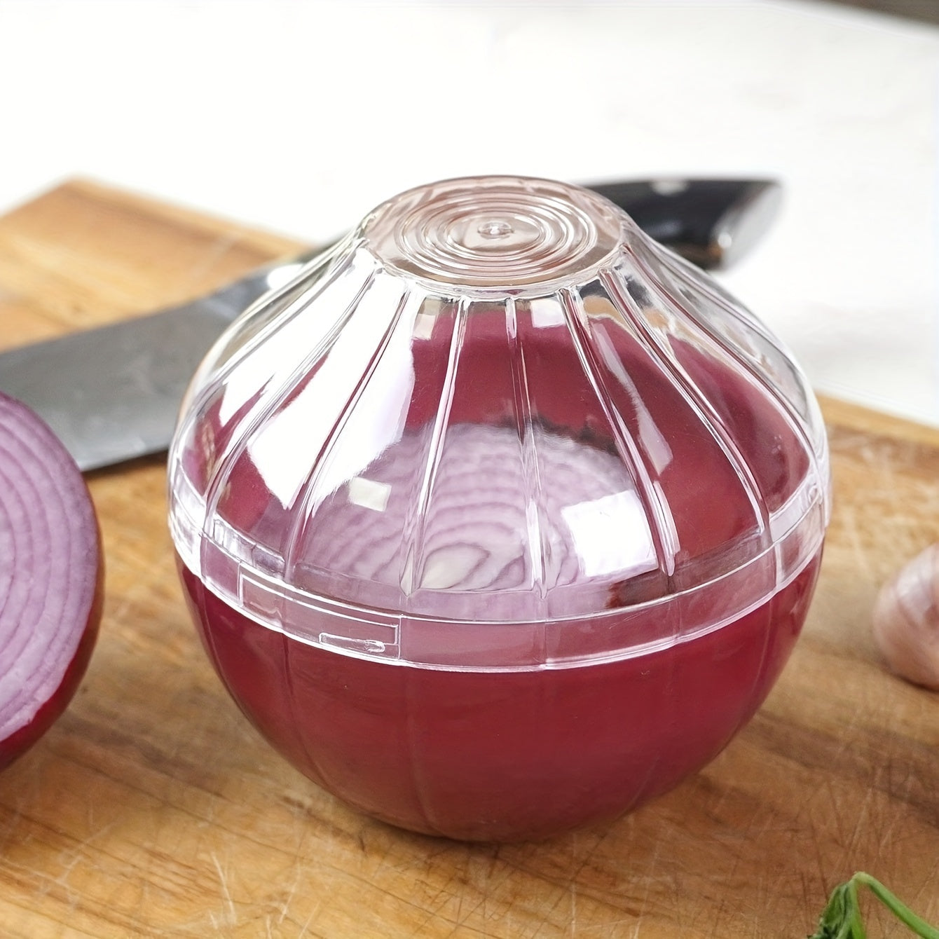 Кухонная пластиковая коробка для хранения, красная, в форме лука, сохраняет свежесть