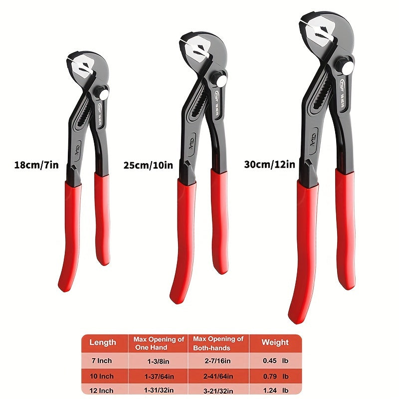Multi-Function Water Pump Pliers Adjustable Chrome Vanadium Steel Industrial Automotive Home Maintenance