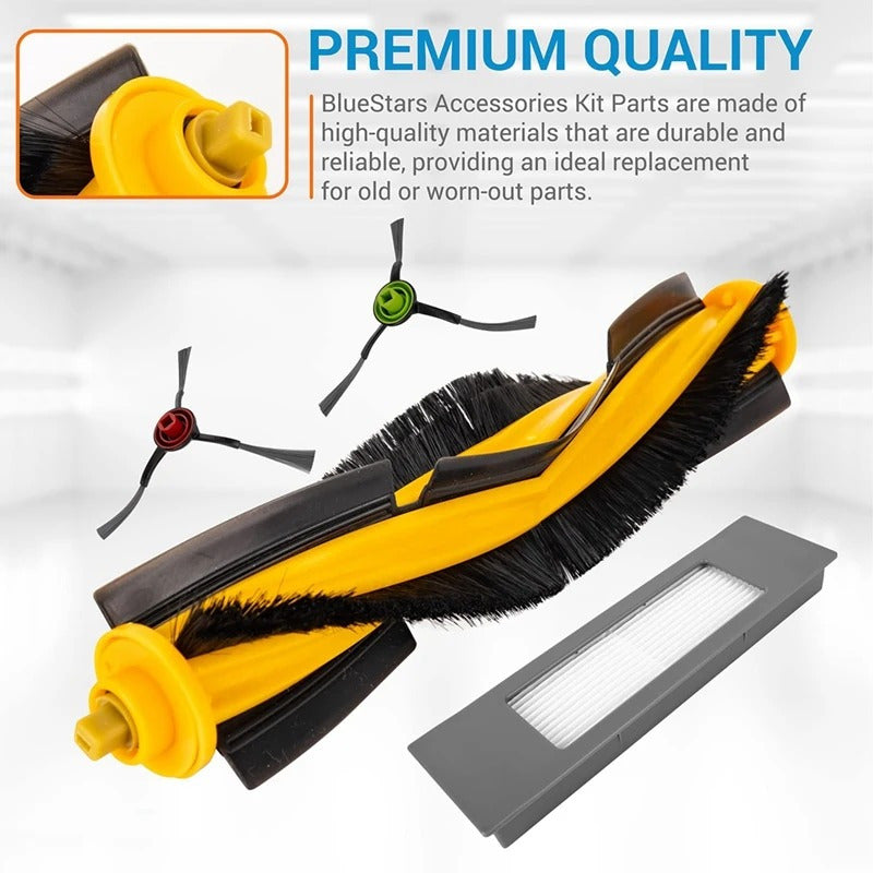 Robot Vacuum Accessory Kit with HEPA Filters and Floor Attachments for Floor Cleaning