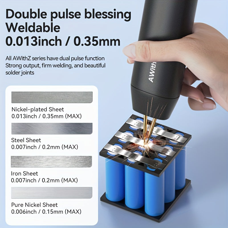 18650 litiy batareyasi bilan portativ qo'l bilan nuqta payvandlash to'plami, USB orqali zaryadlanadigan, nikel varaqalari va DIY loyihalari uchun ideal.