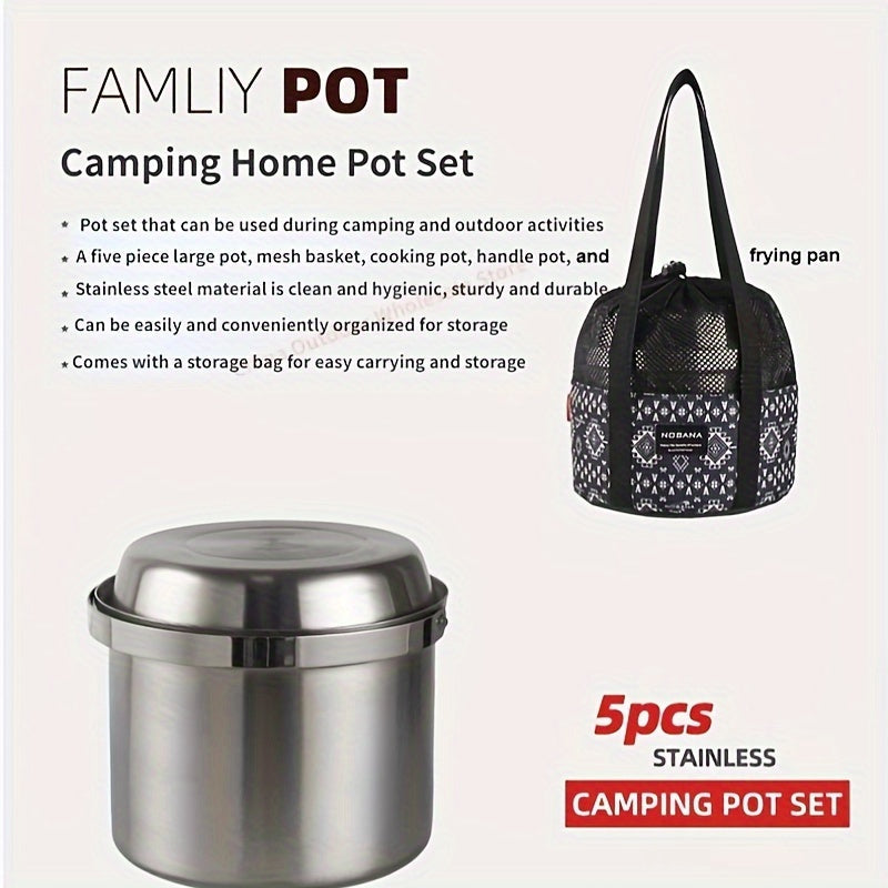 Stainless Steel Pot Set 304 Durable Cookware Kitchen Essential