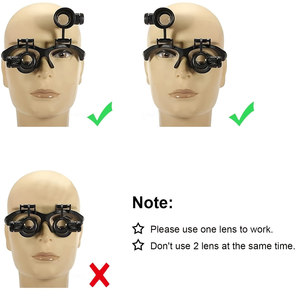 Jewelry Magnifying Glass with Four High-Power Lenses for Watch Repair