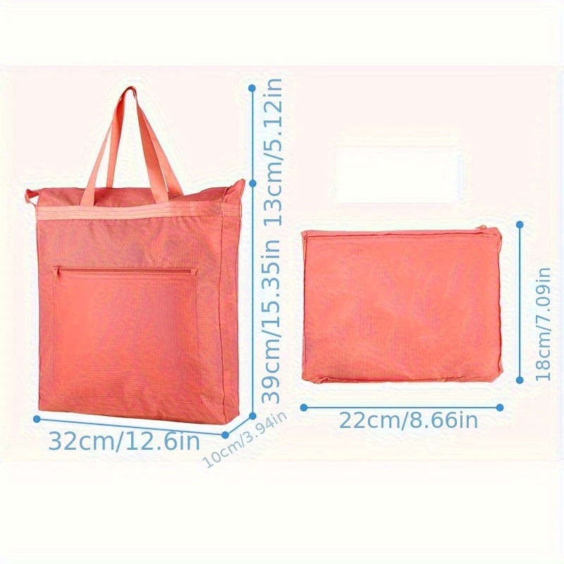 Foldable Waterproof Oxford Shopping Bag for Groceries and Travel