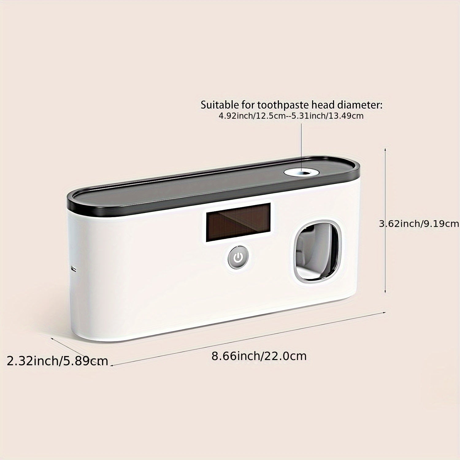 Electric Toothbrush Sanitizer and Dispenser Wall Mount with Storage