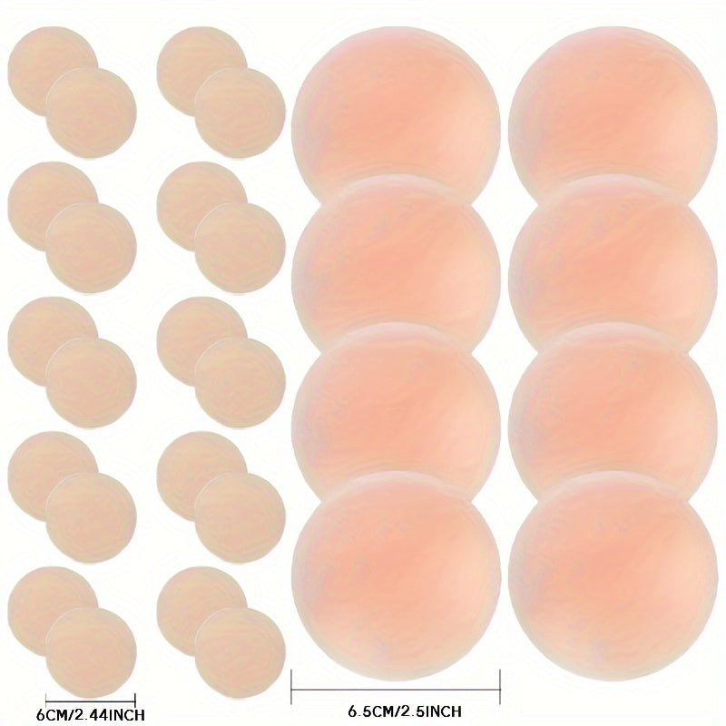 14 Pairs Silicone Nipple Covers Strapless Invisible Self-Adhesive Breast Pasties for Women
