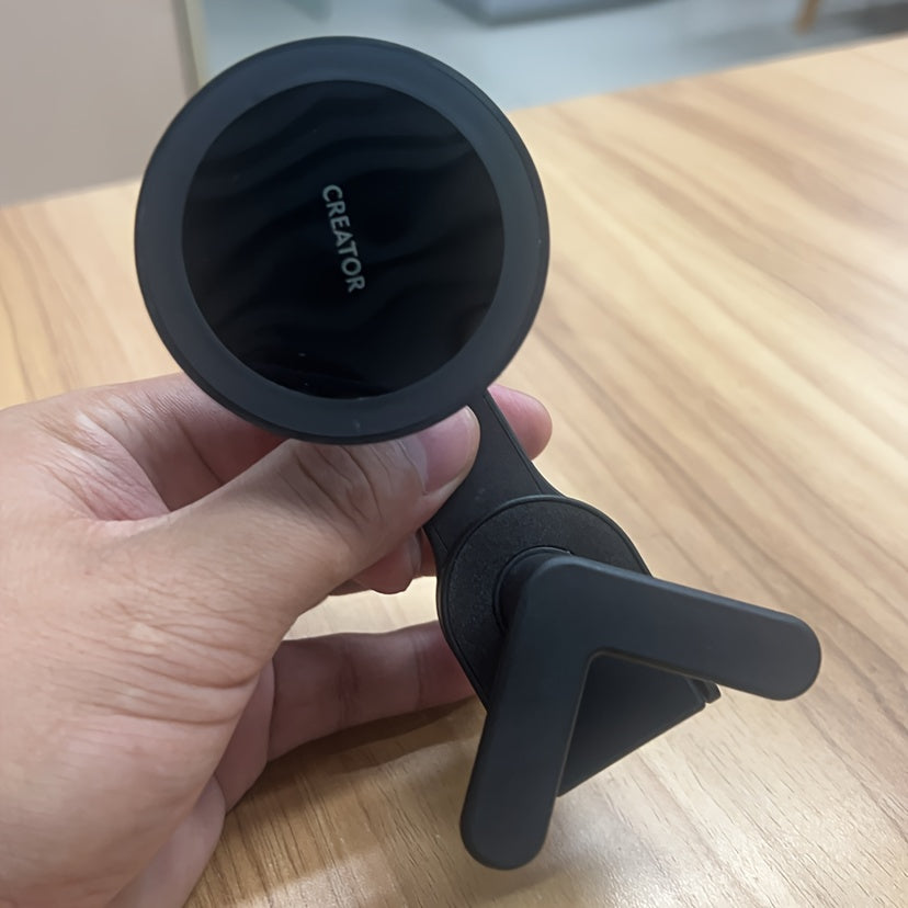 Magnetic Car Phone Holder Black Rotatable Clip Vehicle Mount