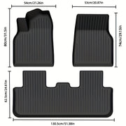 Car Floor Mats Set for Model Y All-Weather 3D Anti-Slip TPE Seater