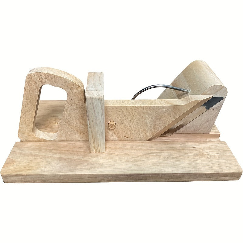 Manual Oak Wood Fruit and Vegetable Chopper with Stainless Steel Ham Slicer