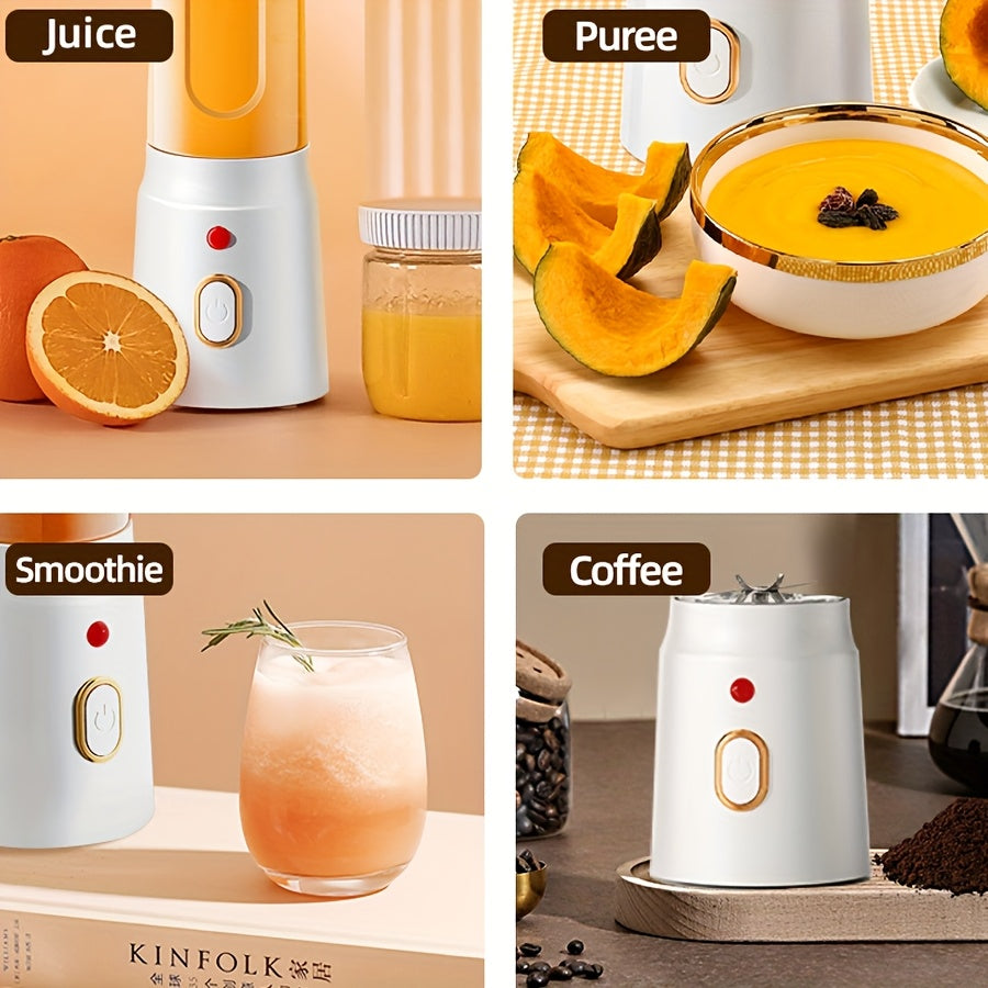 Portable Dual Cup Blender with 6-Blade Juice Container and Kitchen Tools