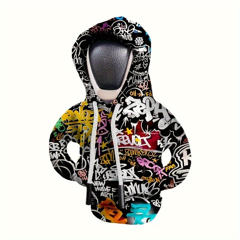 Colorful Mini Hoodie-Style Gear Shifter Protector Polyester Fits Cars Trucks SUVs