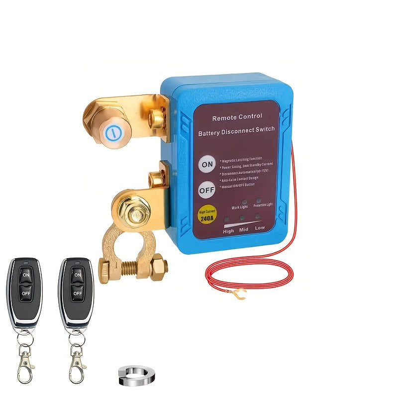 Universal 12V DC Power Cut-Off Switch for Cars Trucks RVs Remote Control