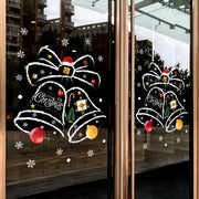 Christmas Bells Window Cling Decal Static Sticker Holiday Decor for Home or Shopfront