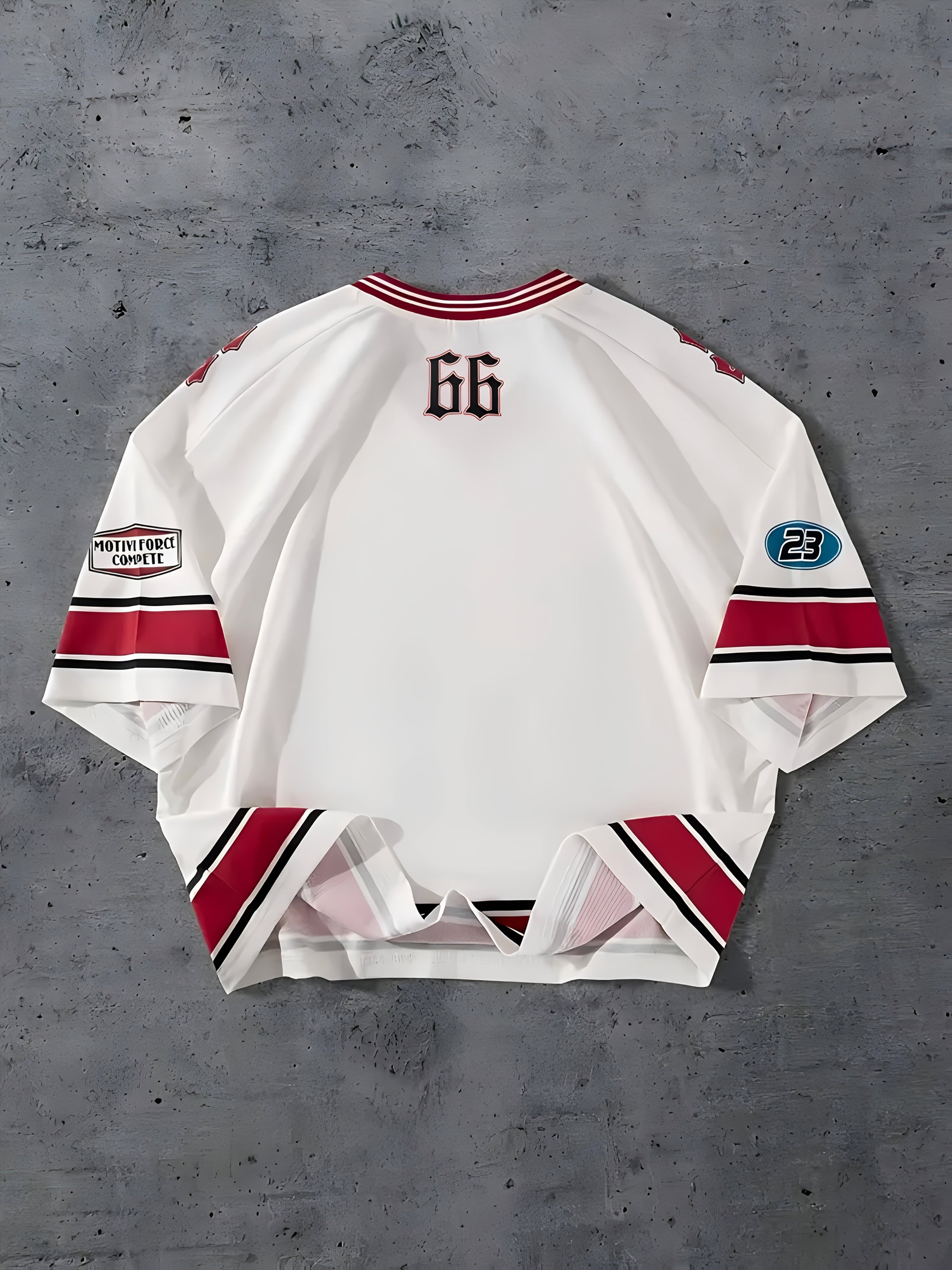 Men's Casual Crew Neck T-Shirt with 66 Number Print Short Sleeve Polyester Knit Summer Top